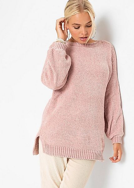 bonprix Longpullover aus Chenille, mit breitem U-Boot-Ausschnitt, für kühle günstig online kaufen