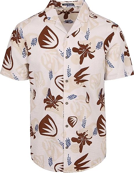 No Excess Short Sleeve Hemd Seersucker Beige - Größe M günstig online kaufen