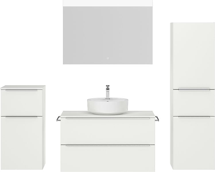 nobilia® Badmöbel-Set »Alvene«, (4 St., vormontiert, mit Soft-Close), inkl. günstig online kaufen