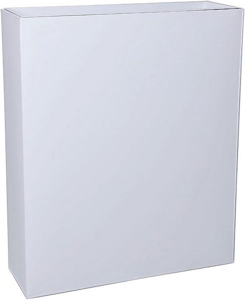 VIVANNO Pflanzkübel pulverbeschichtetes Stahlblech ELEMENTO Kasten - Weiß M günstig online kaufen