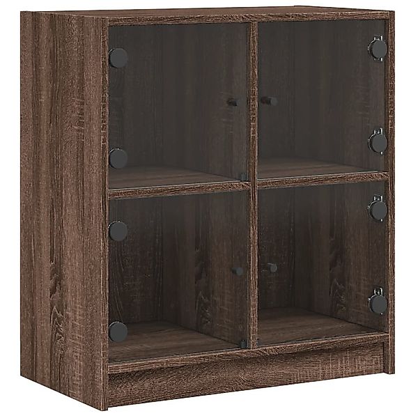 vidaXL Beistellschrank Beistellschrank mit Glastüren Braun günstig online kaufen