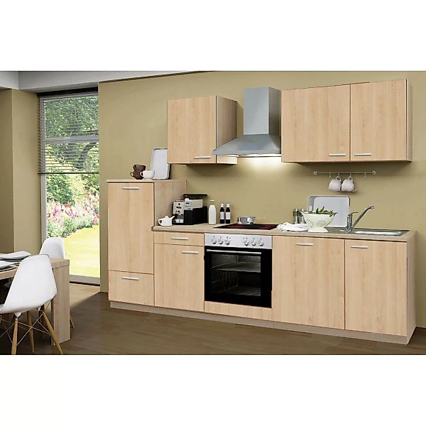 Menke Küchenzeile Classic 280  cm Sonoma-Eiche Nachbildung günstig online kaufen