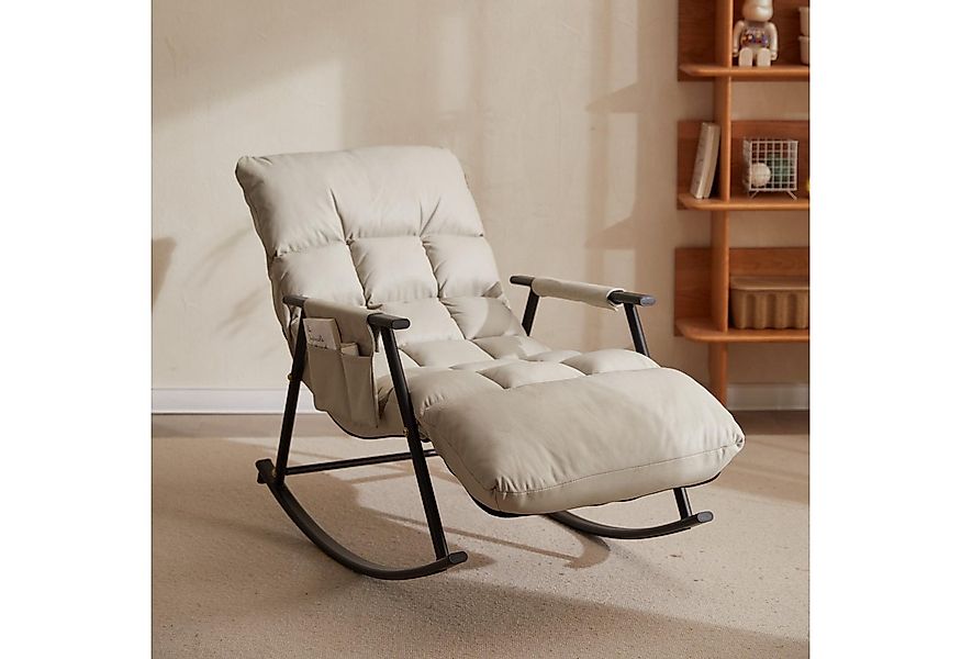 POPOLIC Schaukelstuhl Ergonomischer Schaukelstuhl/Liegesessel 140x60x96cm - günstig online kaufen