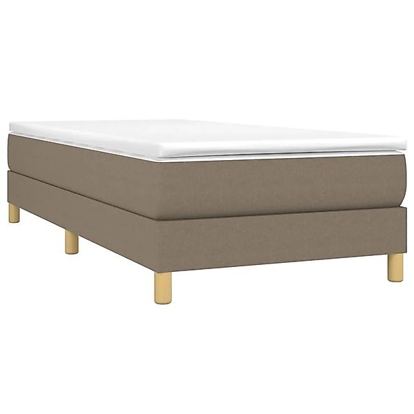 vidaXL Boxspringbett mit Matratze Taupe 90x200 cm Stoff 3144147 günstig online kaufen