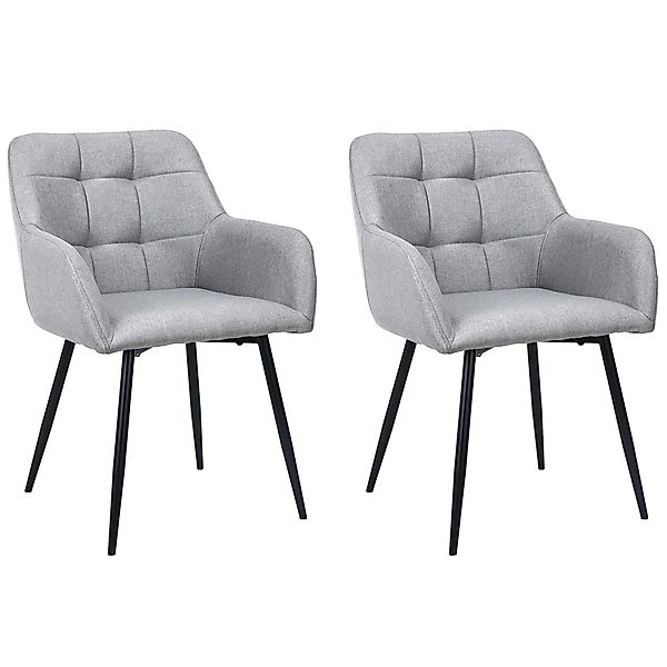 OTTO home Esszimmerstuhl »Bostony« () 2 Stk. gepolsterte Rückenlehne, Armle günstig online kaufen