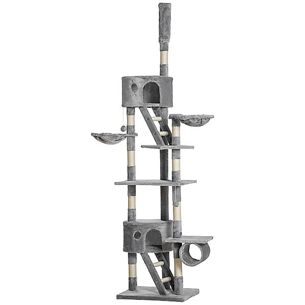 PawHut Kratzbaum Katzenkratzbaum deckenhoch 240-260 cm Sisal Kletterbaum he günstig online kaufen