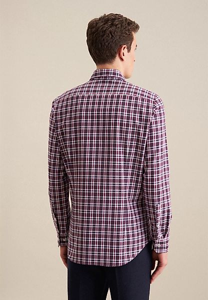 seidensticker Flanellhemd "Slim", Slim Langarm Button-Down-Kragen Karo günstig online kaufen