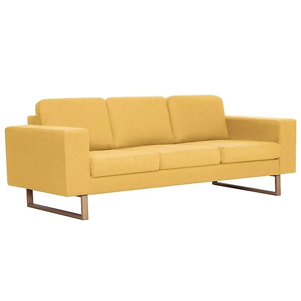 vidaXL 3-Sitzer-Sofa Stoff Gelb 281392 günstig online kaufen