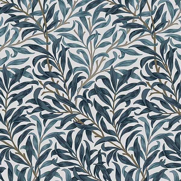William Morris at Home Vliestapete Willow Bough 10 m x 52 cm Weiß - Blau FS günstig online kaufen