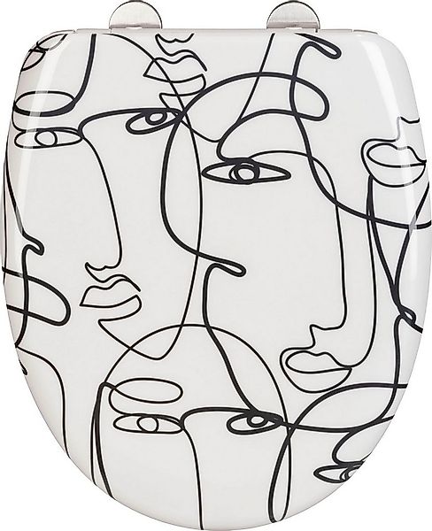 WENKO WC-Sitz Faces, aus rostfreiem Edelstahl günstig online kaufen