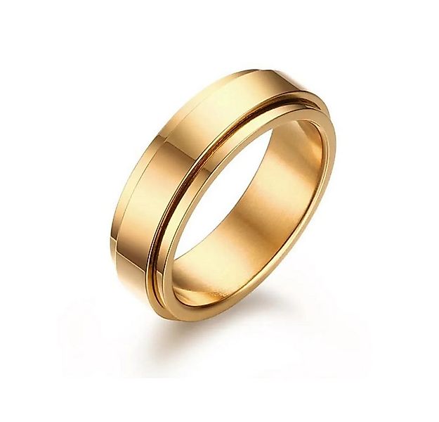 Order & Smile Schmuck Fingerring Drehring gold: Spinning Ring aus Edelstahl günstig online kaufen