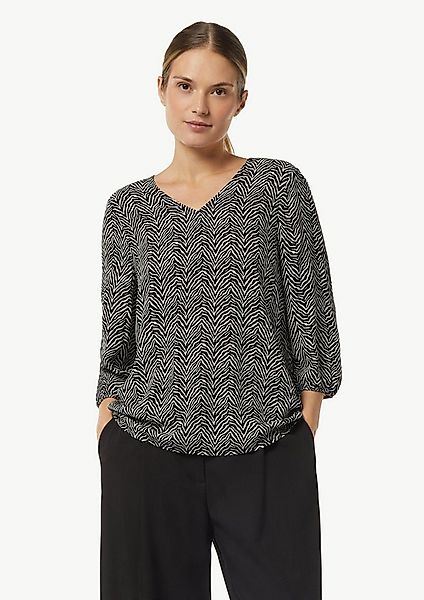 comma Kurzarmbluse Bluse Crêpe-Bluse mit kurzen Ballonärmeln günstig online kaufen