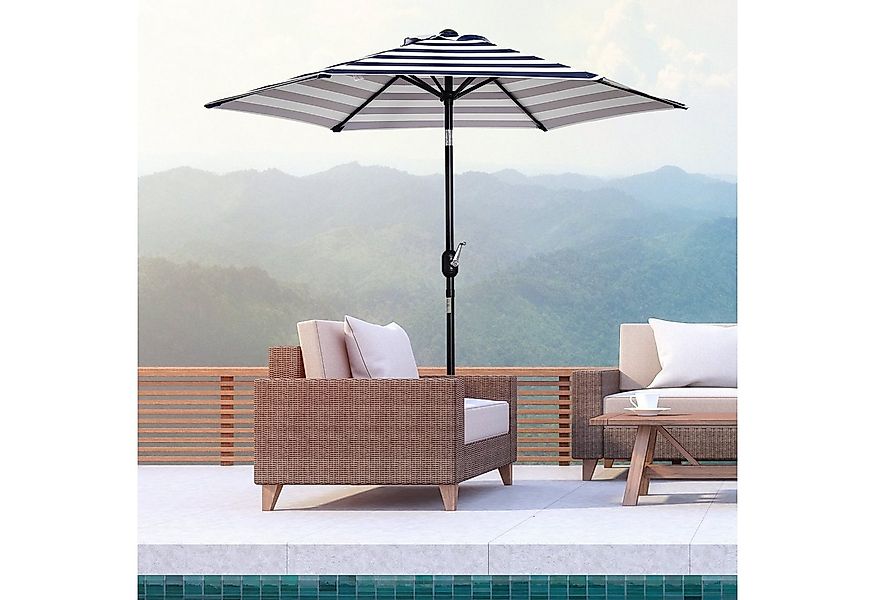 Outsunny Sonnenschirm Gestell, Stahl, im Freien Blauer Streifen, LxB: 230x2 günstig online kaufen