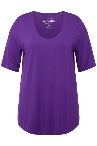 Ulla Popken T-Shirt T-Shirt vorne doppellagig günstig online kaufen