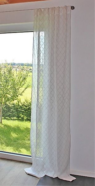 Indradanush Vorhang Vorhang blickdicht 100% Leinen natur Wellenmuster (1 St günstig online kaufen