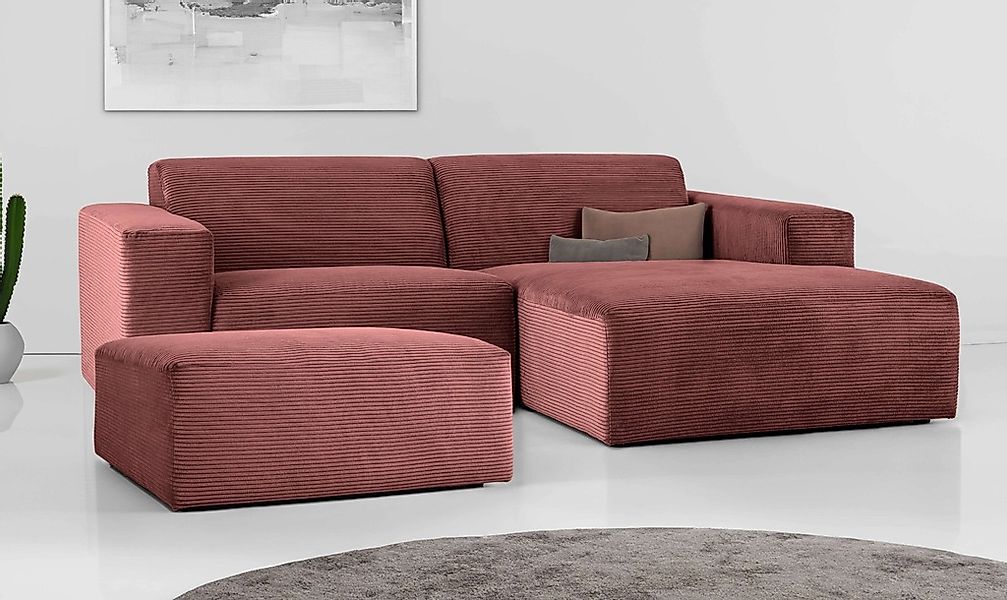 INOSIGN Ecksofa "Koa,228cm, L-Form, Modulsofa, Webstoff, Cord", Designsofa, günstig online kaufen
