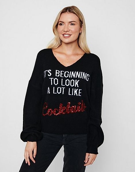 Threadbare Rundhalspullover Cocktails (1-tlg) im Weihnachts-Design günstig online kaufen