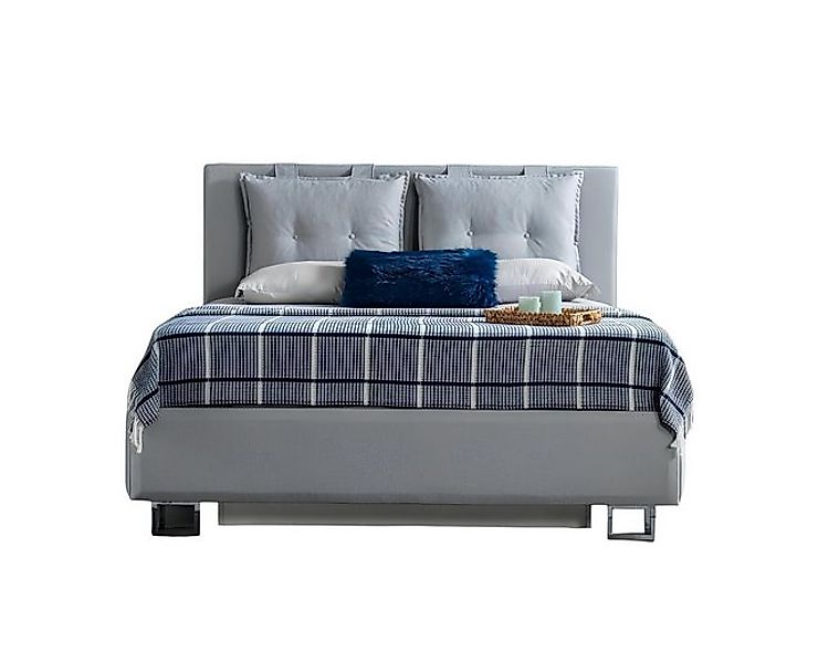 Xlmoebel Bett Hochwertiges modernes graues Bett mit Holzrahmen und luxuriös günstig online kaufen
