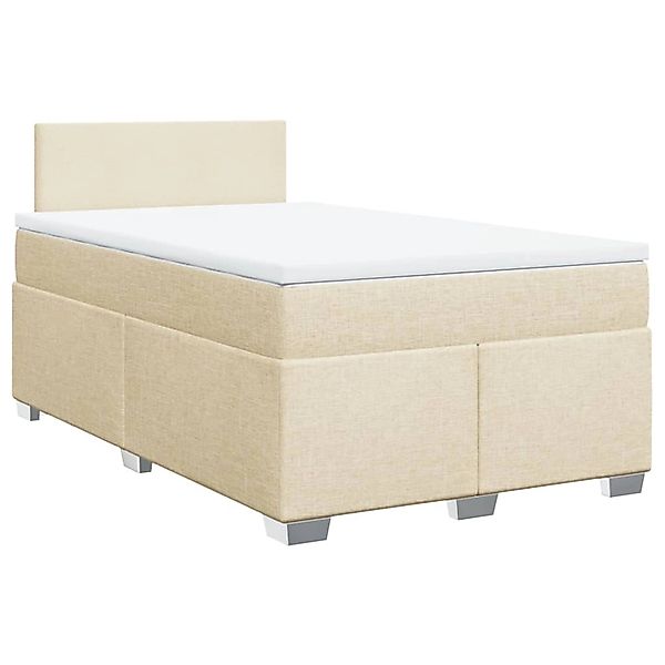 vidaXL Boxspringbett mit Matratze Creme 120x190 cm Stoff2101692 günstig online kaufen