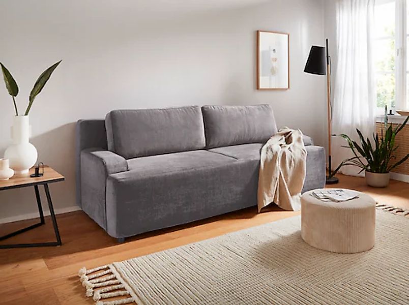 Home affaire Schlafsofa »Halbschlaf« mit Bettfunktion und Bettkasten günstig online kaufen