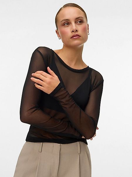 Vero Moda Langarmshirt VMLOVA LS MESH TOP JRS NOOS günstig online kaufen