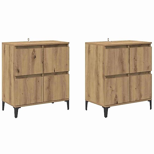 vidaXL Sideboards 2 Stk Artisan-Eiche 60 x 35 x 70 cm Holzwerkstoff 3415577 günstig online kaufen