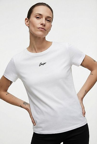 BOSS ORANGE T-Shirt Elove Embro Premium Damenmode mit Rundhals, Slim Fit günstig online kaufen