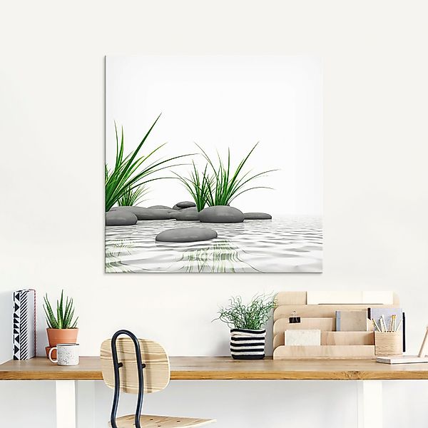 Artland Glasbild 3D Steine, Zen (1 günstig online kaufen