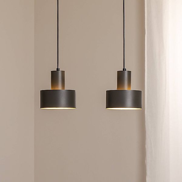 Hängeleuchte Rif 2, olivgrün, 2-flammig, linear, Stahl günstig online kaufen