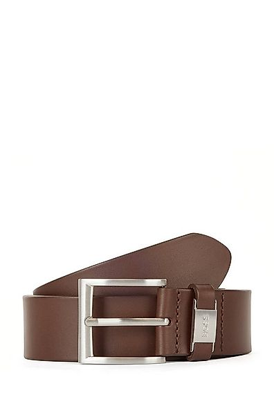 BOSS Ledergürtel Connio silberfarbene Schließe & Logo-Schriftzug auf der Sc günstig online kaufen