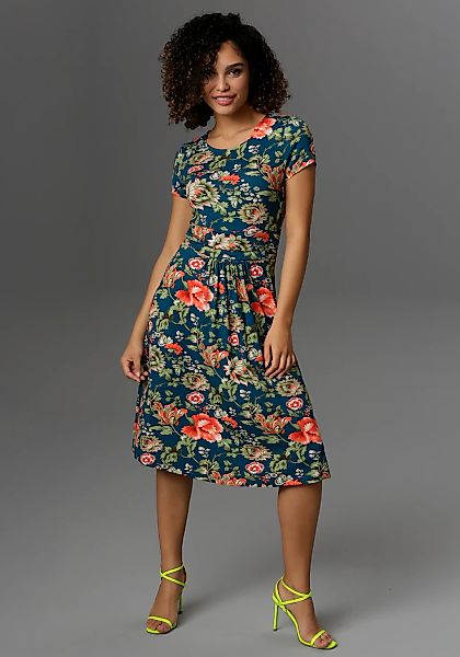 Aniston CASUAL Sommerkleid, mit farbenfrohem Blumendruck günstig online kaufen