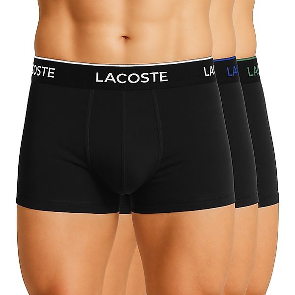 Lacoste 3-er Set Trunks Schwarz mit verschiedenfarbigen Schriftzug günstig online kaufen