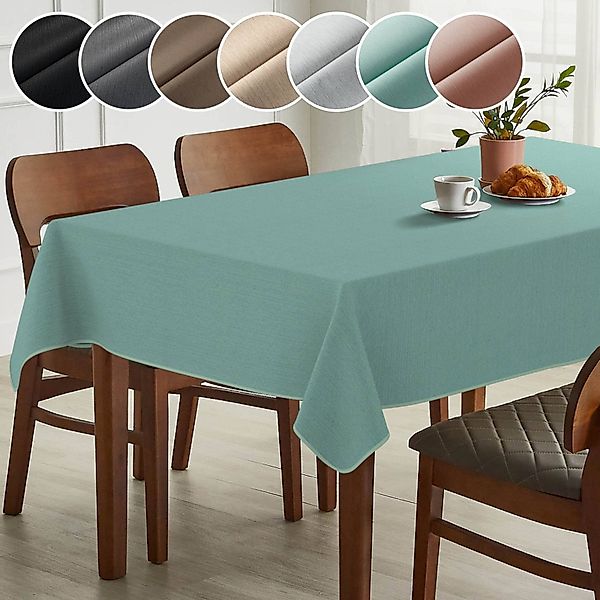 ANRO Tischdecke Premium Stoff-Tischtuch mit Beschichtung günstig online kaufen