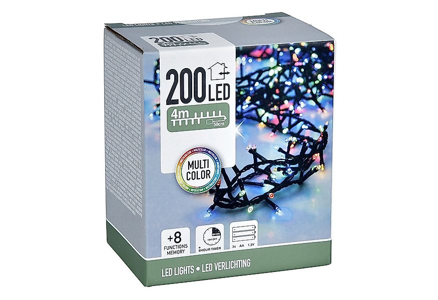 Spetebo LED-Lichterkette LED Lichterkette mit 8 Leuchtfunktionen, 200-flamm günstig online kaufen