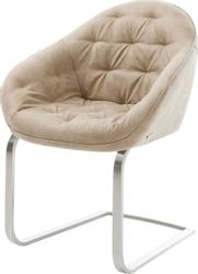 DELIFE Polsterstuhl Gaio-Flex, Freischwinger flach Edelstahl günstig online kaufen