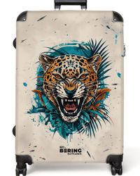 NoBoringSuitcases.com© Hartschalen-Trolley Beige mit Jaguar 77 günstig online kaufen