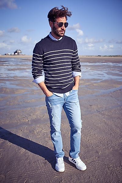 DELMAO Streifenpullover Bis Größe 3 XL günstig online kaufen