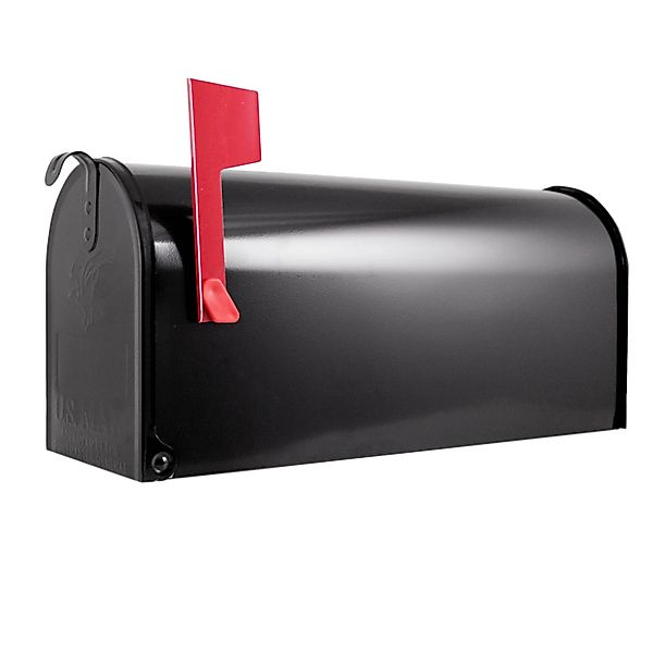 Banjado Amerikanischer Briefkasten Schwarz  51x22x17cm - US Mailbox / Lette günstig online kaufen