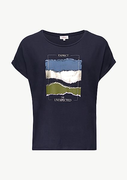 s.Oliver Kurzarmshirt T-Shirt aus Viskosestretch mit günstig online kaufen