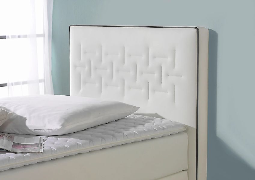 INOSIGN Boxspringbett »Coos«, mit besonderer Steppung im Kopfteil, 3 Matrat günstig online kaufen
