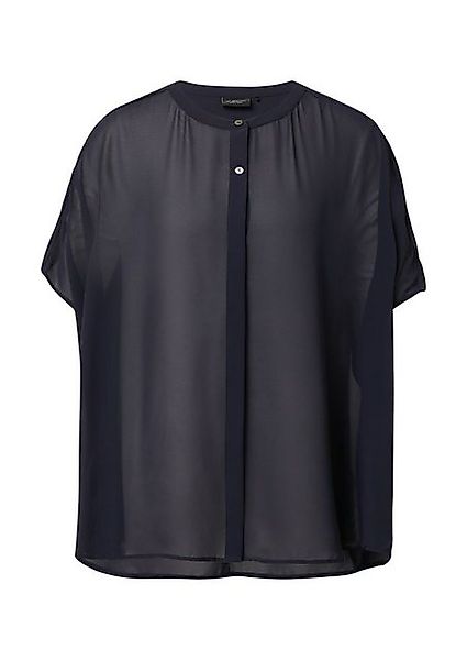 s.Oliver BLACK LABEL Kurzarmbluse – Transparente Poncho-Bluse aus Chiffon günstig online kaufen