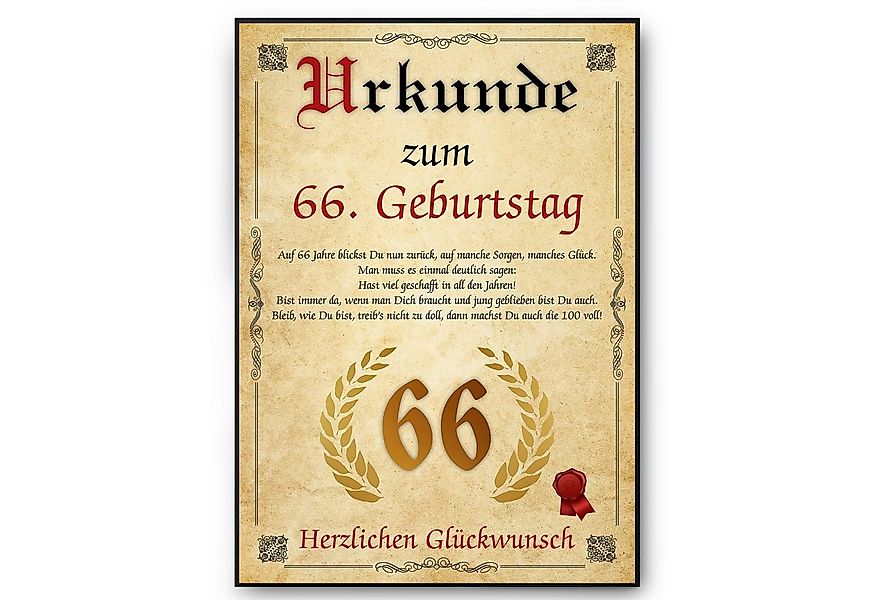 Tigerlino Poster Urkunde zum Geburtstag Mann Frau Geburtstagsgeschenk Gebur günstig online kaufen