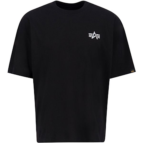Alpha  T-Shirts & Poloshirts Signature Back Print T - black günstig online kaufen