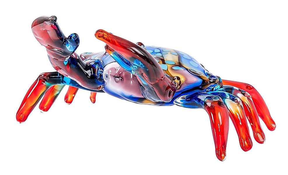 Levandeo® Skulptur, Krabbe Glasfigur 24x13cm Design günstig online kaufen