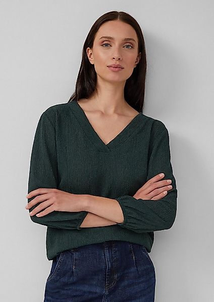 s.Oliver 3/4-Arm-Shirt T-Shirt Strukturshirt im Fabricmix mit 3/4-Arm günstig online kaufen