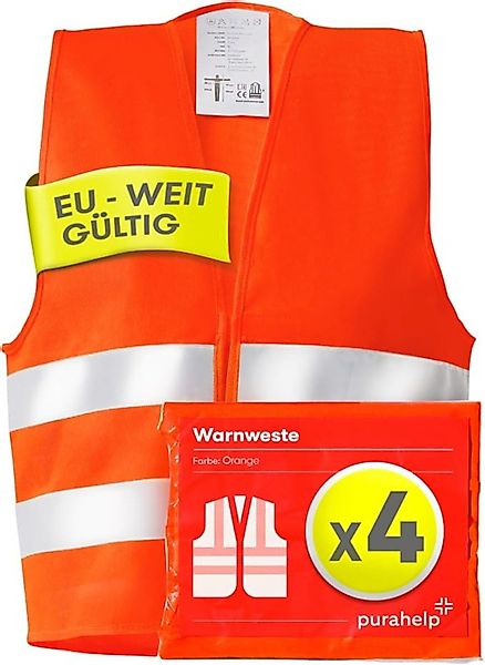 Purahelp Warnweste Auto Set Europaweit gültig günstig online kaufen