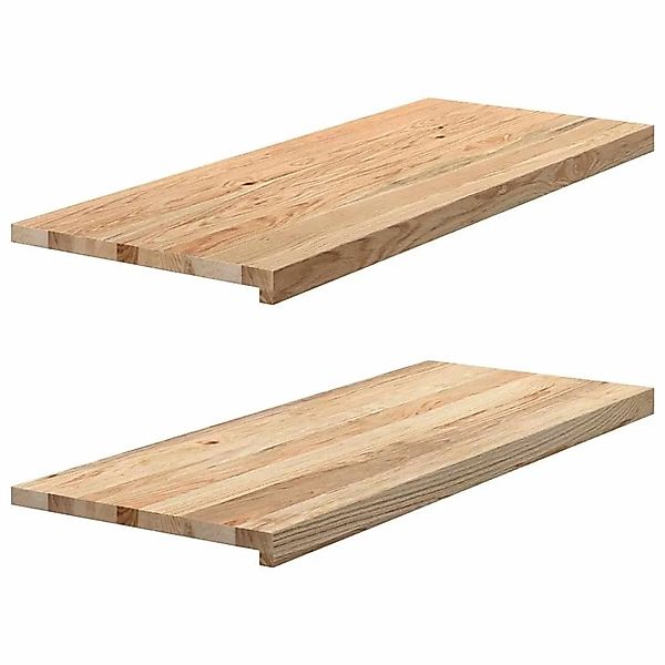 vidaXL Fensterbänke 2 Stk Unbehandelt 100x40x2 cm Massivholz Eiche 4009120 günstig online kaufen