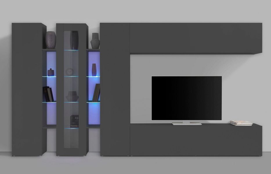 INOSIGN Wohnwand "Maruska" Set, 5 Stk. tlg. Front/ Korpus weiß Hochglanz günstig online kaufen