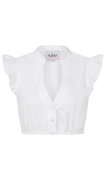 Nübler Dirndlbluse Dirndlbluse Carla Kurzarm in Weiß von Nübler günstig online kaufen