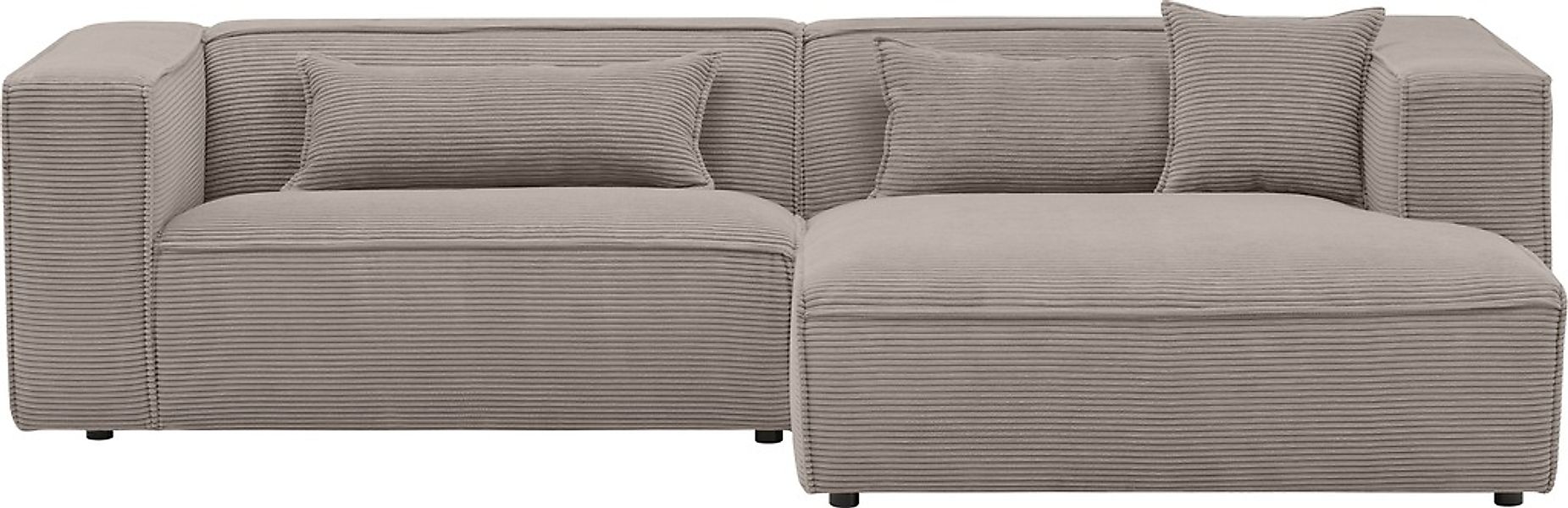 LeGer Home by Lena Gercke Ecksofa "PIARA mit Kedernaht, Cord, Leinenoptik o günstig online kaufen